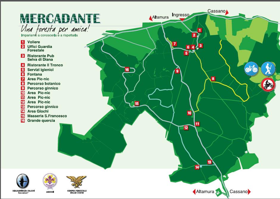 Mappa Foresta Mercadante